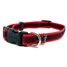 Nobleza obojok z pogumovaného popruhu 1,5 x 25 - 40 cm červený